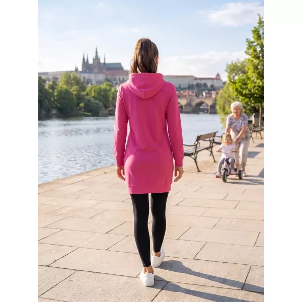  Dámská prodloužená mikina ALTISPORT ALW091419 PURPUROVÁ 