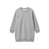 Dívčí mikinové šaty URBAN CLASSICS UCK8565-03061 HEATHER GREY