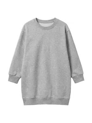 Dívčí mikinové šaty URBAN CLASSICS UCK8565-03061 HEATHER GREY