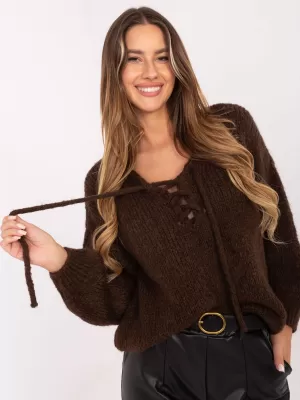 Dámský svetr ITALY MODA MI-SW-0919.18 BROWN
