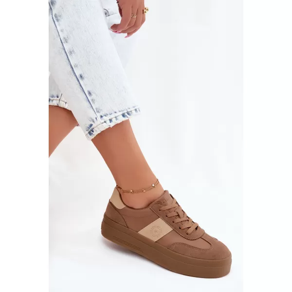  Dámské tenisky BIG STAR SHOES UU274015 BROWN/BEIGE 