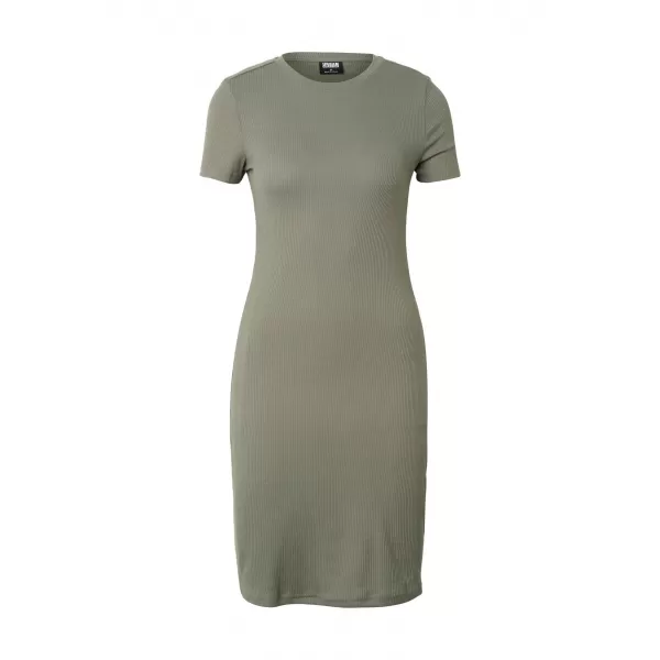  Dámské šaty URBAN CLASSICS TB8275 PALE OLIVE 