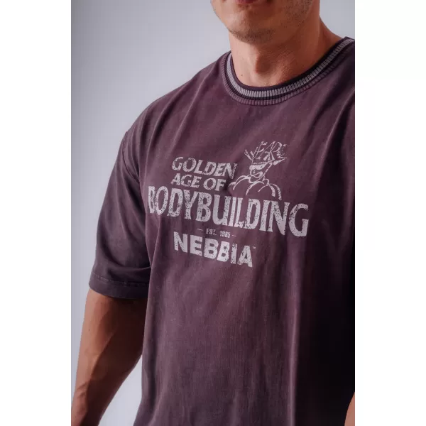  Pánské trička NEBBIA OLYMPIA HEAVYWEIGHT COTTON 941 BORDO 