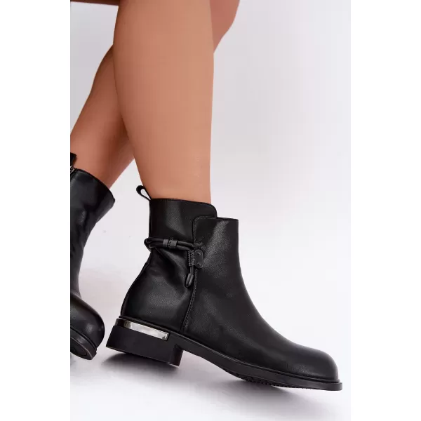 Dámské kotníkové boty D&A MK62-7025 BLACK 