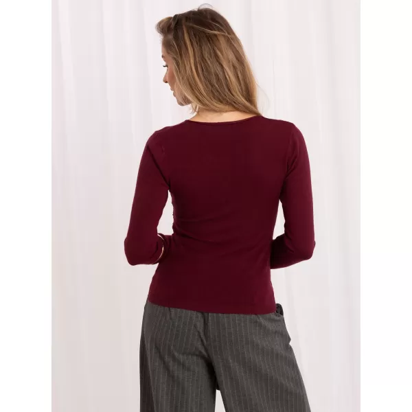  Dámský svetr ITALY MODA IR-SW-QF8670-1.78 BURGUNDY 