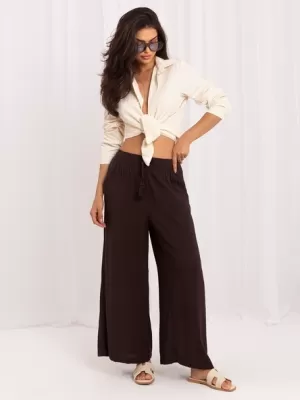 Dámské kalhoty SUBLEVEL D73761AG62237J DARK BROWN