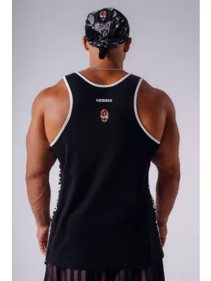 Pánské tílka NEBBIA OLYMPIA MUSCLE BACK STRINGER 948 BLACK