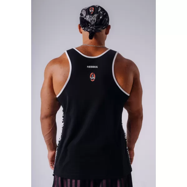  Pánské tílka NEBBIA OLYMPIA MUSCLE BACK STRINGER 948 BLACK 
