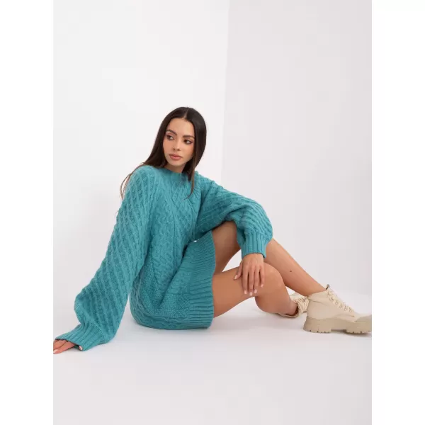  Dámský svetr WOOL FASHION ITALIA AT-SW-2367-2.64P TURQUOISE 
