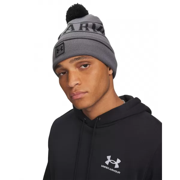  Pánská čepice UNDER ARMOUR M HALFTIME POM BEANIE 1386634-025 ŠEDÁ 