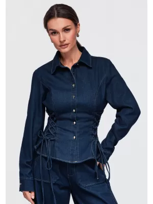 Dámská košile OMBRE OW-SH-E0070 NAVY BLUE