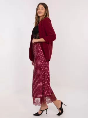 Dámská sukně RUE PARIS MI-SD-4213.52 BURGUNDY