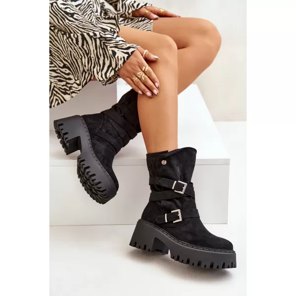  Dámské kotníkové boty BOTO QH7825/DA185 BLACK 