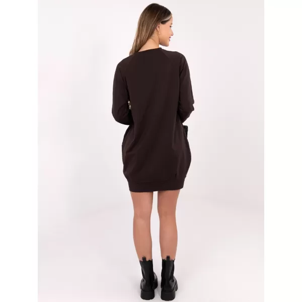  Dámské šaty BASIC FEEL GOOD RV-TU-5184.93P DARK BROWN 