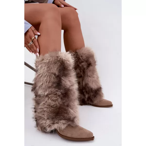  Dámské kozačky BOTO 2508A BEIGE 