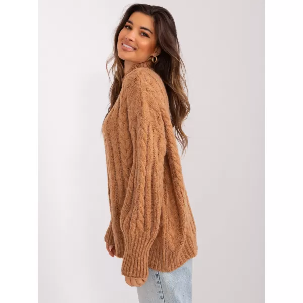  Dámský svetr WOOL FASHION ITALIA AT-SW-2363-2.11P CAMEL 