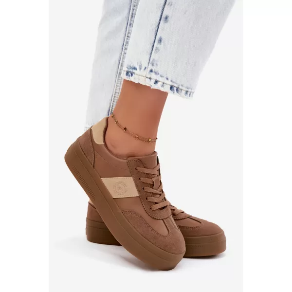  Dámské tenisky BIG STAR SHOES UU274015 BROWN/BEIGE 
