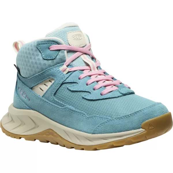  Dětské kotníkové boty KEEN HIGHTRAIL MID WP YOUTH BRITTANY BLUE/CASHMERE ROSE 