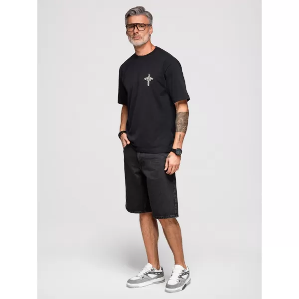  Pánské triko OMBRE OM-TSCT-0276 BLACK 