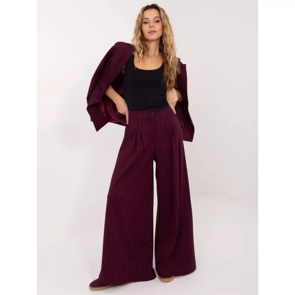  Dámské kalhoty RUE PARIS IT-SP-FL9787.85 BURGUNDY 