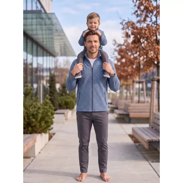  Pánská fleece mikina ALTISPORT ALM002852 TMAVÝ DENIM MELÍR 