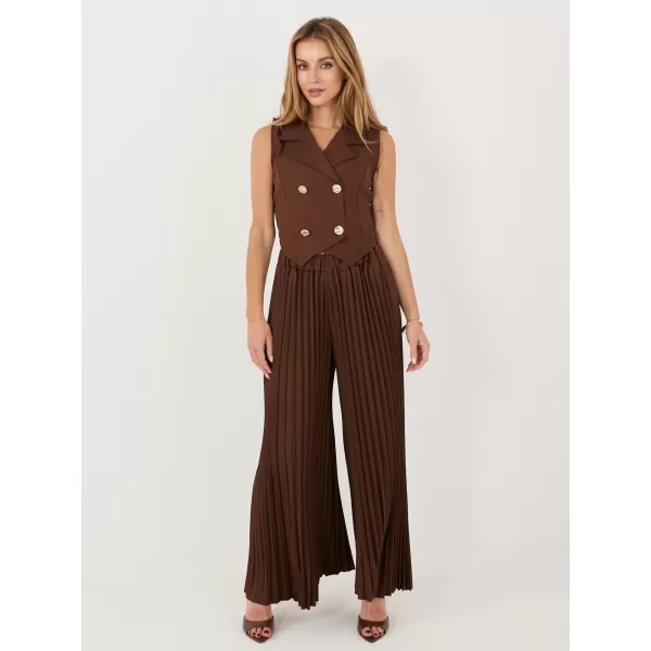  Dámský komplet ITALY MODA IT-KMPL-21223.18 DARK BROWN 