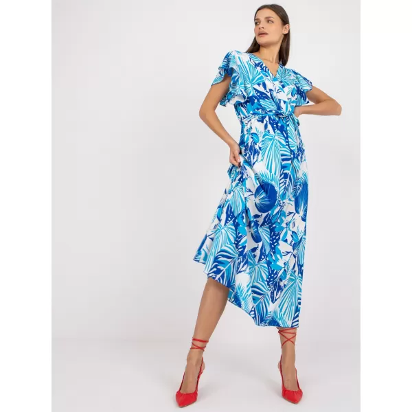  Dámské šaty ITALY MODA DHJ-SK-13203-1.03X WHITE-BLUE 