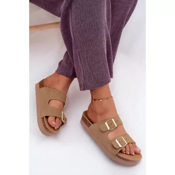  Dámské pantofle VINCEZA 102657 BEIGE 