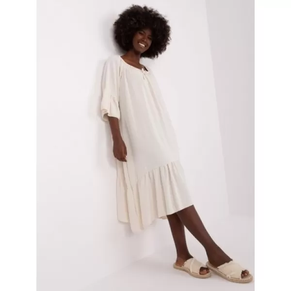  Dámské šaty ITALY MODA DHJ-SK-6057.93 LIGHT BEIGE 