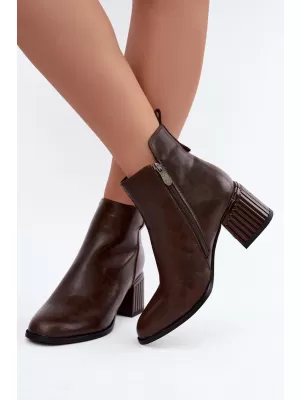 Dámské kotníkové boty D&A CR62-3442 CHOCOLATE