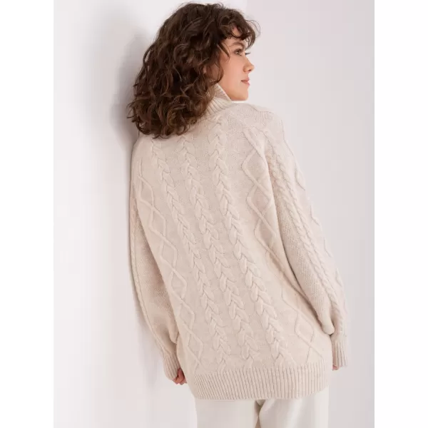  Dámský svetr WOOL FASHION ITALIA AT-SW-2355-2.12P LIGHT BEIGE 