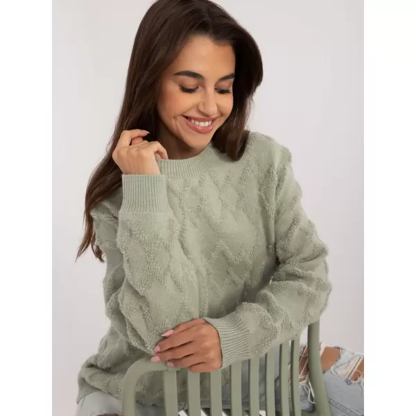  Dámský svetr WOOL FASHION ITALIA AT-SW-2361.61 PISTACHIO 