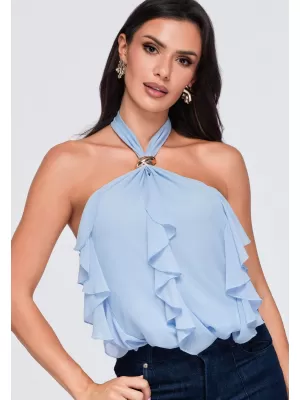Dámská blůza OMBRE OW-TS-E0077 BLUE