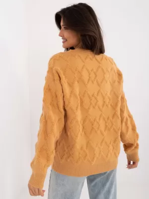 Dámský svetr WOOL FASHION ITALIA AT-SW-2361.61 CAMEL