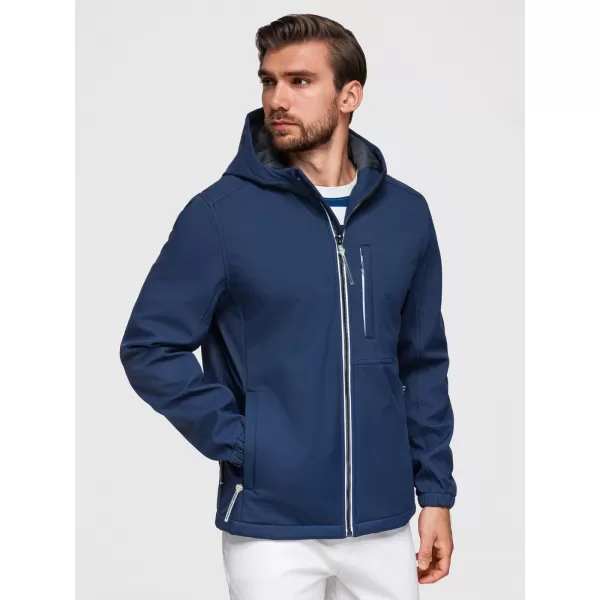 Pánská softshellová bunda OMBRE OM-JANP-0292 NAVY BLUE 