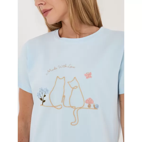  Dámské tričko ITALY MODA IR-TS-R2766.60 LIGHT BLUE 