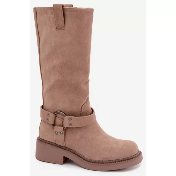  Dámské kozačky BOTO LQ-163 KHAKI 