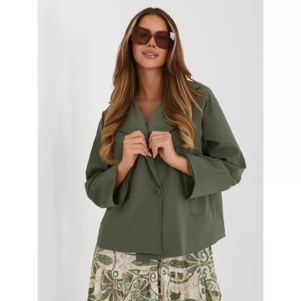  Dámský kabát RUE PARIS IT-KR-FL8897KSM.00 KHAKI 