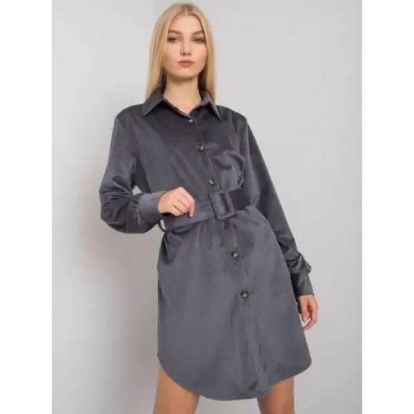  Dámské šaty ITALY MODA DHJ-SK-10333.12P GRAPHITE 