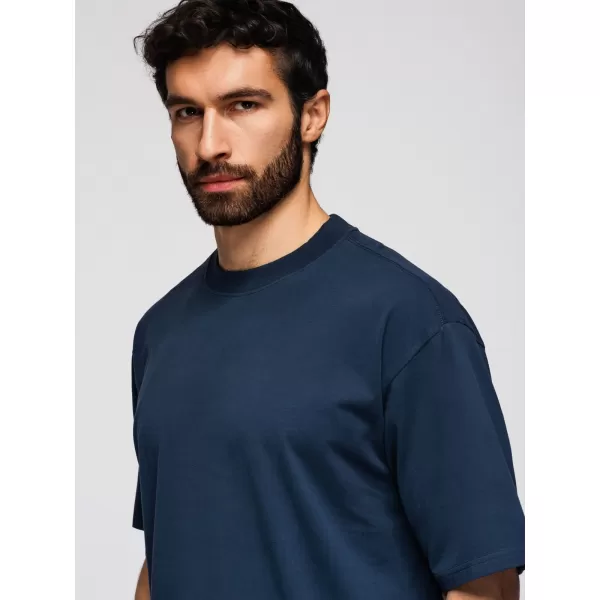  Pánské triko OMBRE OM-TSBC-0291 OFF WHITE/PALE OLIVE/NAVY 