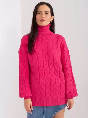 Dámský svetr WOOL FASHION ITALIA AT-SW-2348.93 FUCHSIA