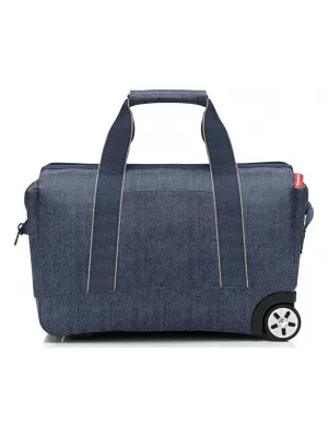 Cestovní taška na kolečkách REISENTHEL ALLROUNDER TROLLEY HERRINGBONE DARK BLUE