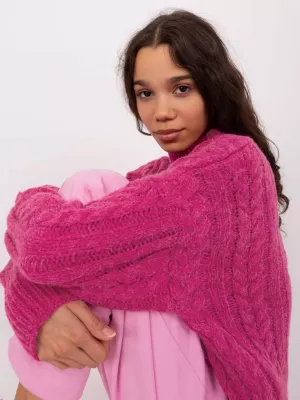 Dámský svetr WOOL FASHION ITALIA AT-SW-2363-2.04P FUCHSIA