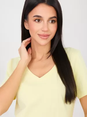 Dámské tričko RUE PARIS RV-TS-A1095.33 BRIGHT YELLOW