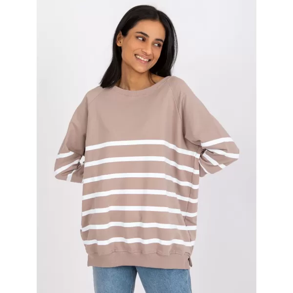  Dámská halenka RUE PARIS RV-BZ-7556.68 DARK BEIGE 