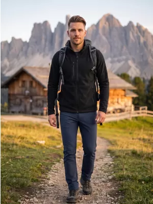 Pánská micro fleece mikina MALFINI FACTOR 852 ČERNÁ