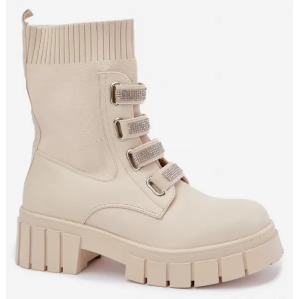  Dámské kotníkové boty BOTO LQ-58 BEIGE 