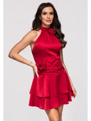 Dámské šaty LARICA LA-OM-DLR372 RED