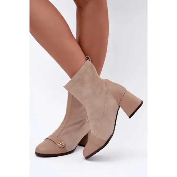 Dámské kotníkové boty MACIEJKA K7819-04/00-7 BEIGE 