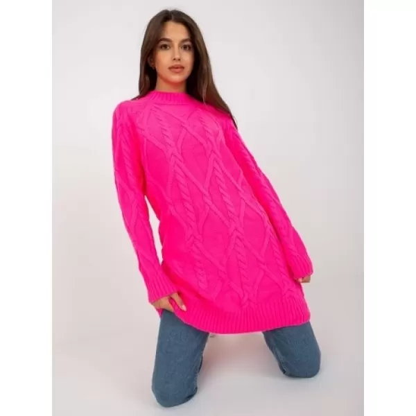  Dámský svetr RUE PARIS LC-SW-8012.88P FLUO PINK 